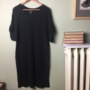 Lane Bryant black sweater short sleeve tunic dress